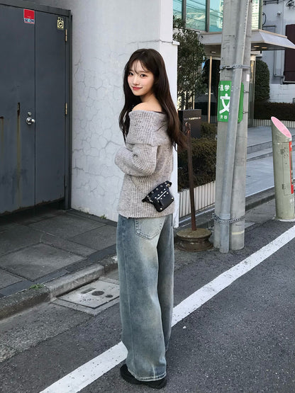 ウォッシングポケットワイドデニムパンツ