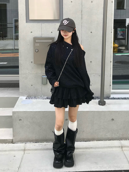 スタッズグリッタースウェット