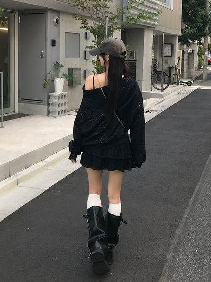 スタッズグリッタースウェット