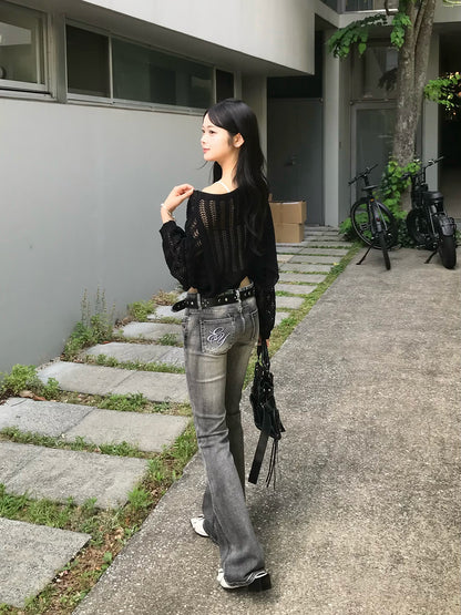 ルーズメッシュクロップドボレロ
