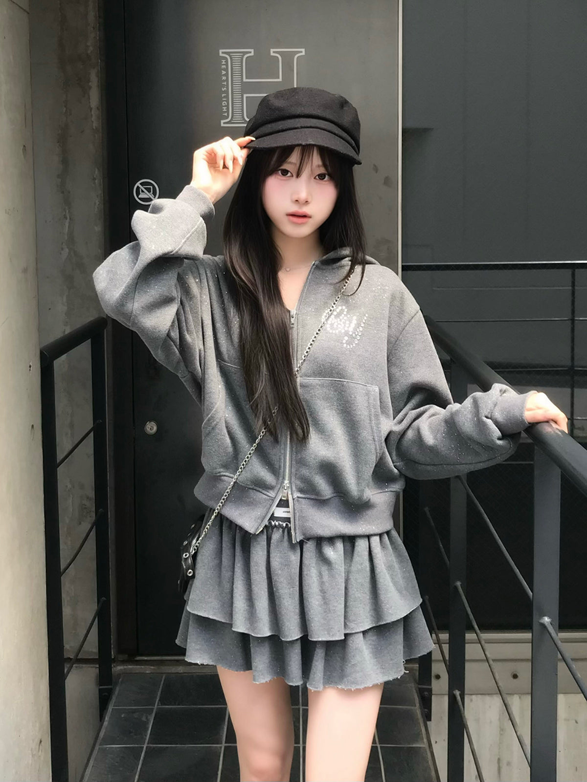 ラメロゴスウェットセットアップ