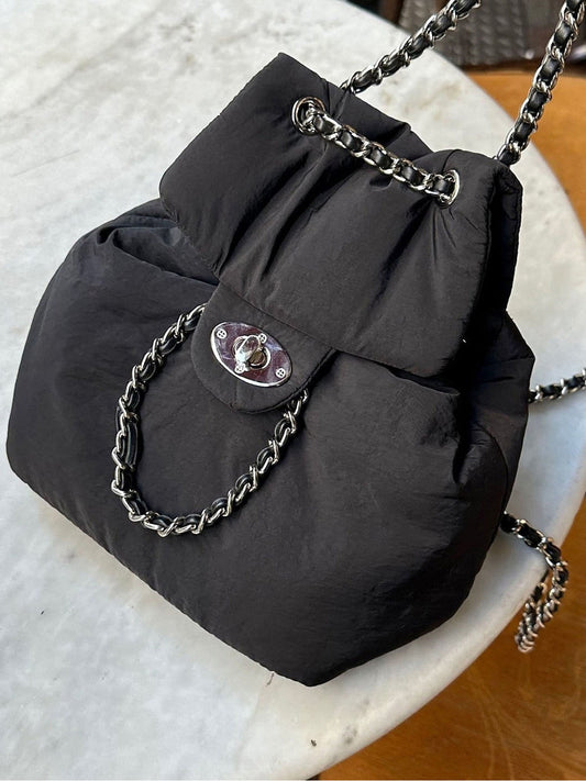 Chain Design Mini Backpack