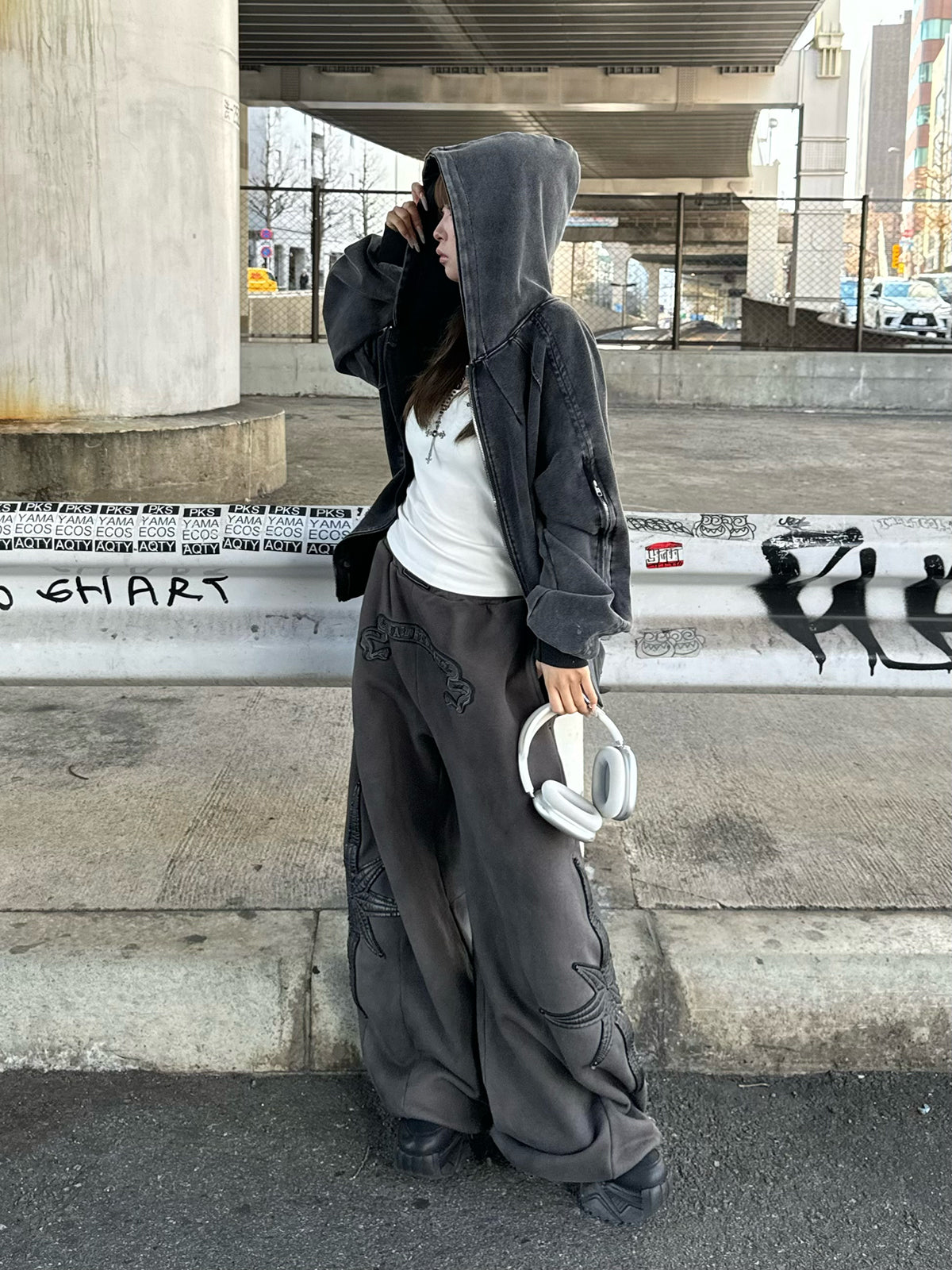 ウォッシュジップデザインブルゾン