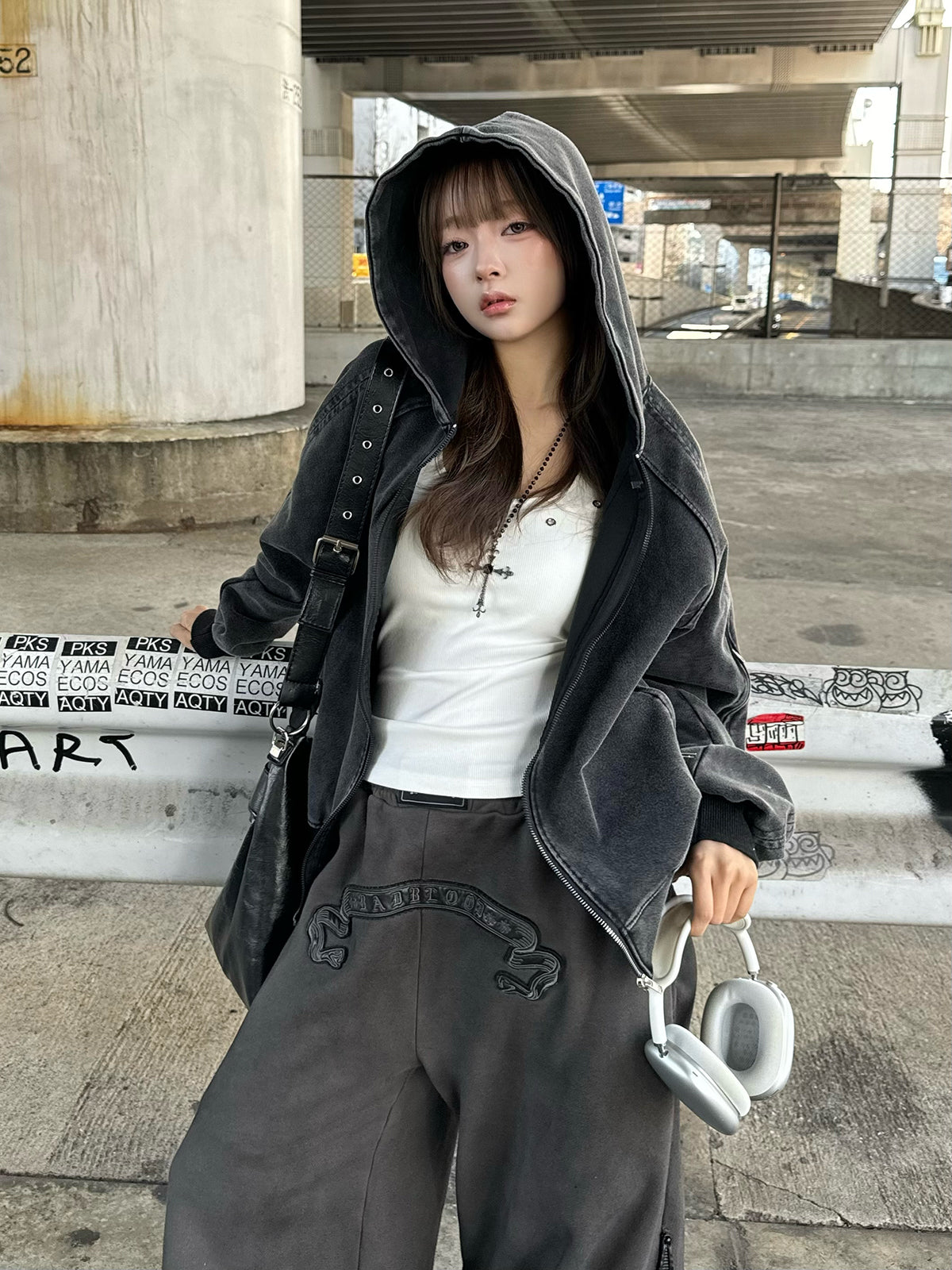 ウォッシュジップデザインブルゾン