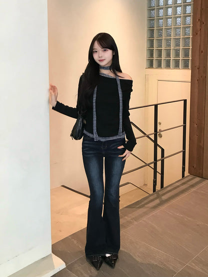 ドレープチェックタイカットソー