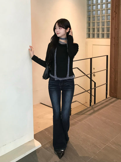 ドレープチェックタイカットソー