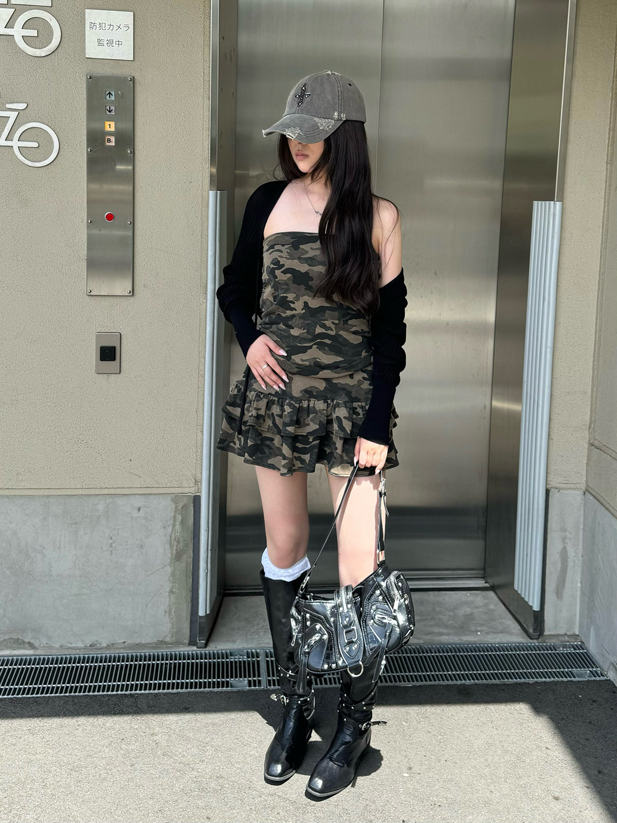 カモフラベアトップスカートセットアップ
