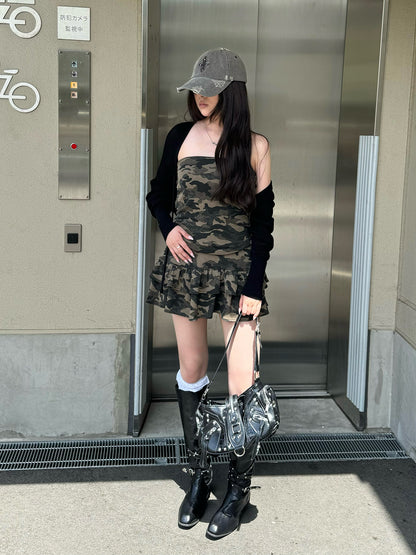 カモフラベアトップスカートセットアップ