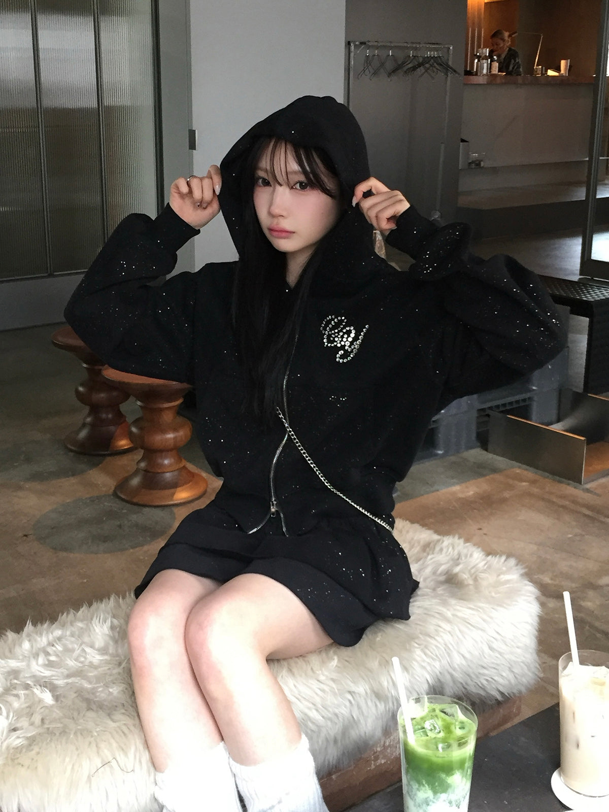 ラメロゴスウェットセットアップ