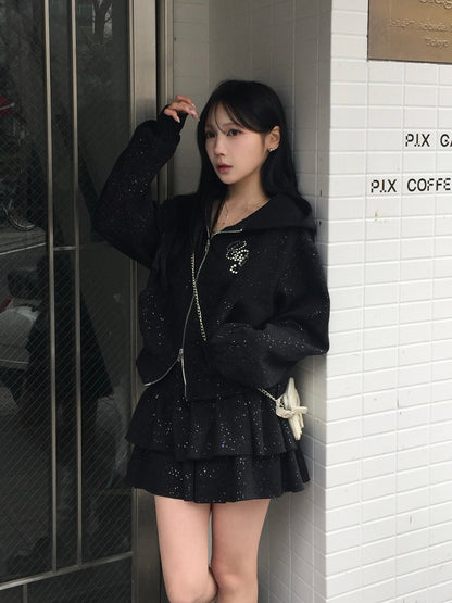 ラメロゴスウェットセットアップ