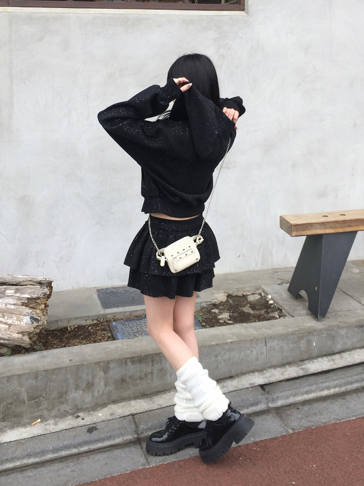 ラメロゴスウェットセットアップ