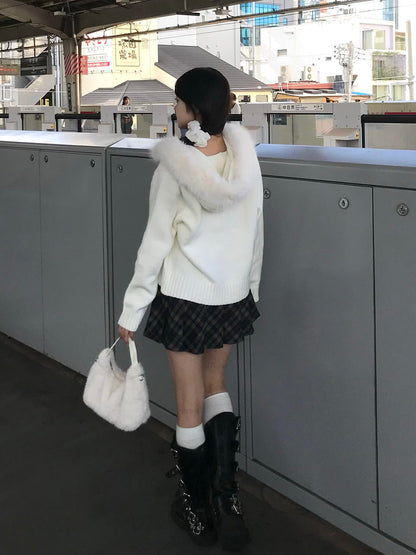 レトロチェックプリーツミニスカパン