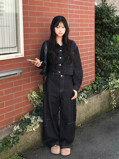 ファータッチジャケットデニムセットアップ
