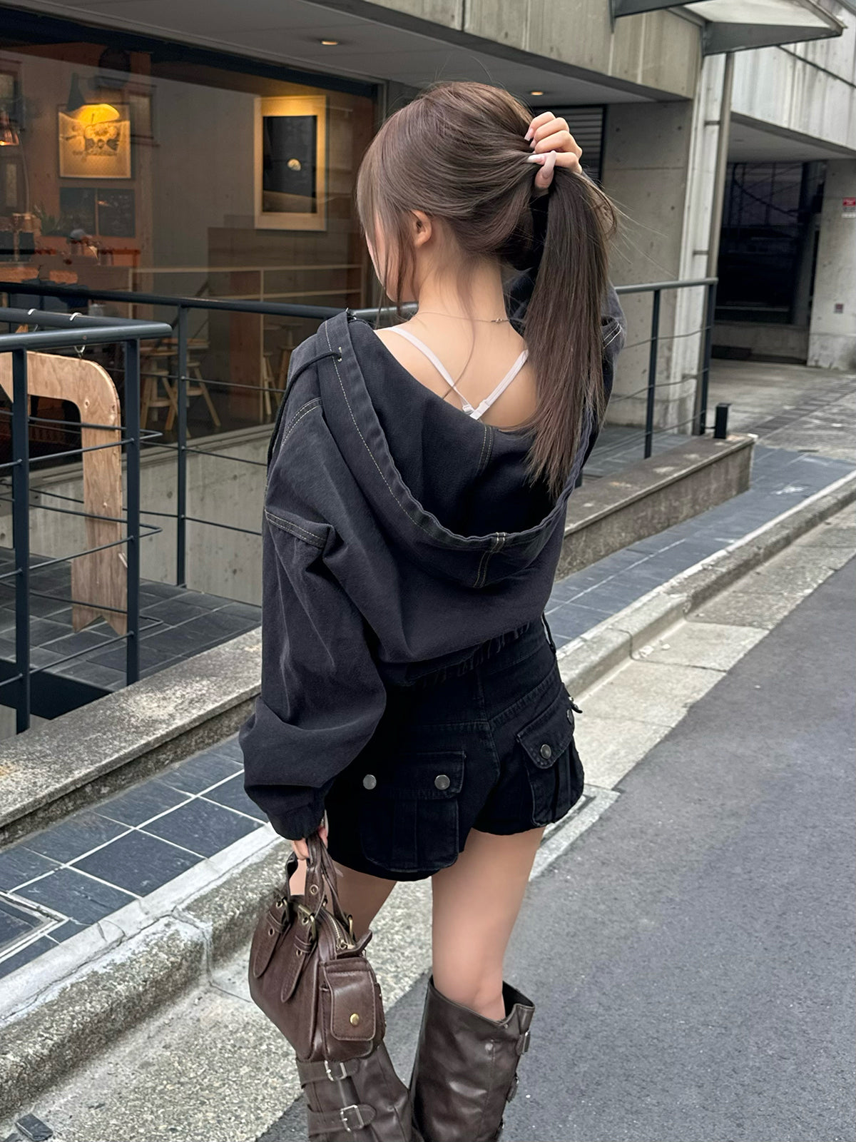 ダブルジップデニムジャケット