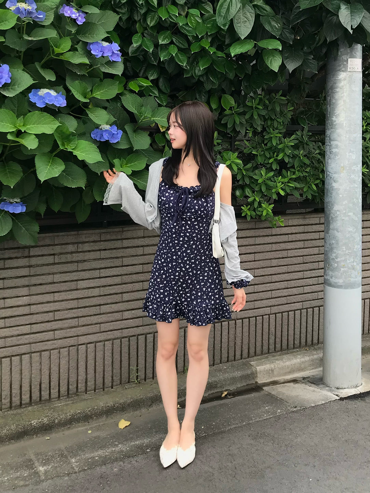フラワープリントキャミミニワンピースセット