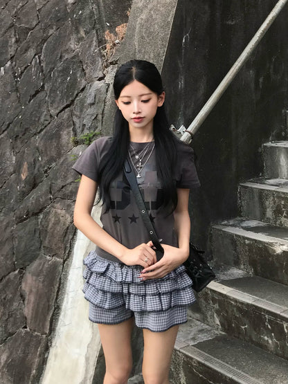 ナンバーロゴモノトーンTシャツ