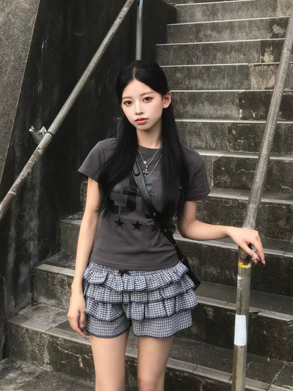 ナンバーロゴモノトーンTシャツ