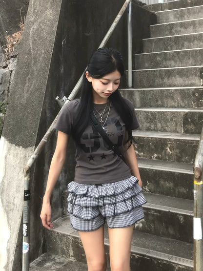 ナンバーロゴモノトーンTシャツ