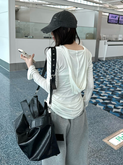 ドロストフーディーカットソー