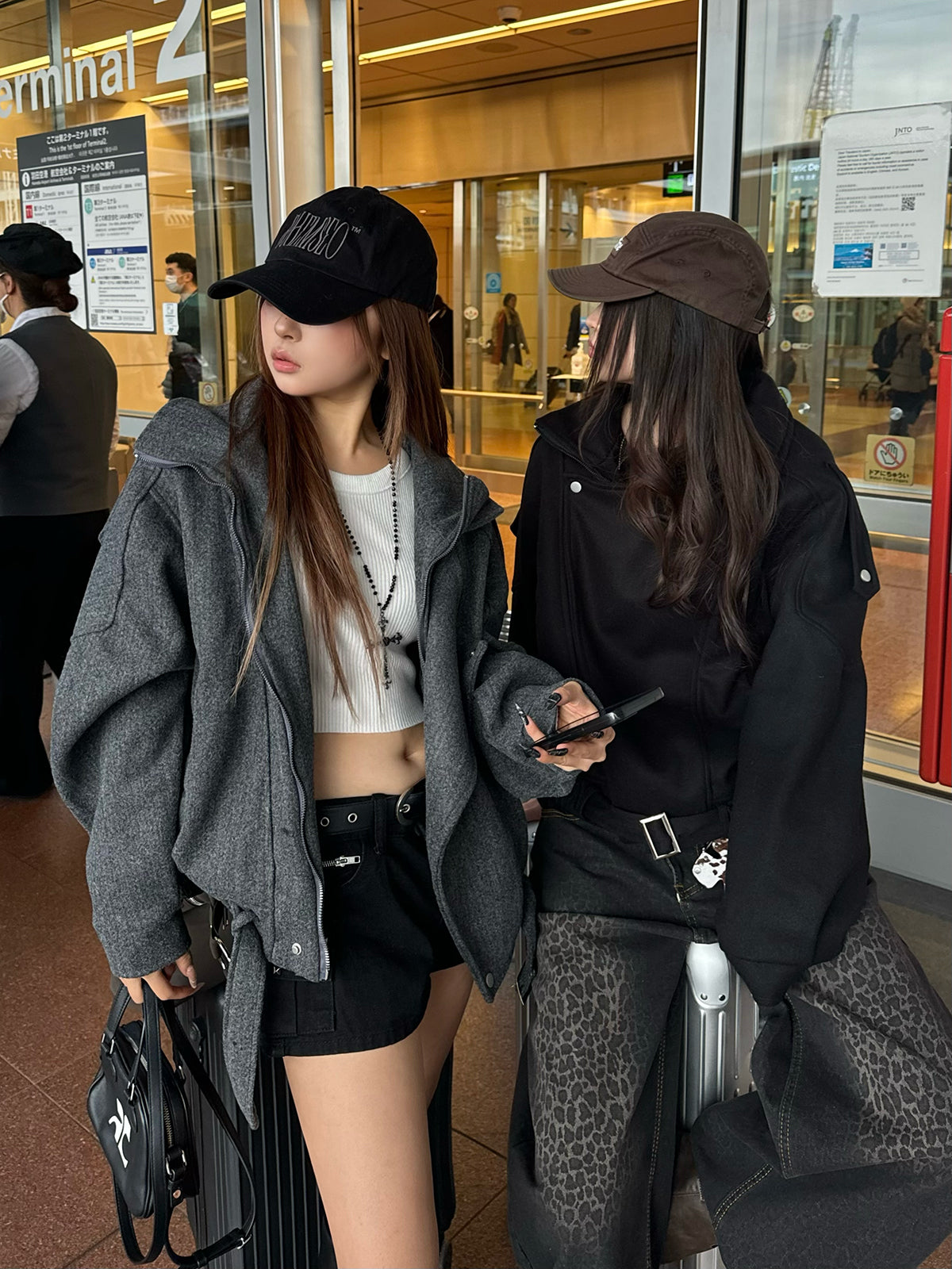 ダブルカラージップ2WAYコート