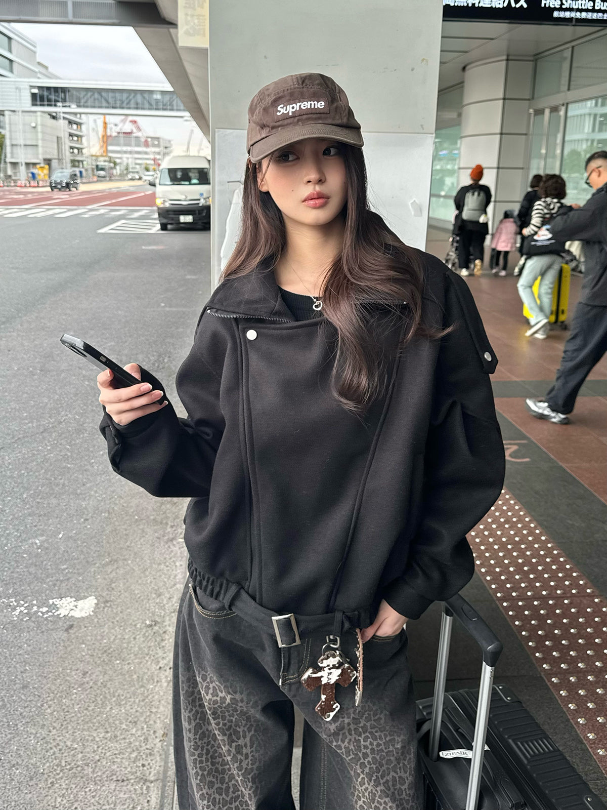 ダブルカラージップ2WAYコート