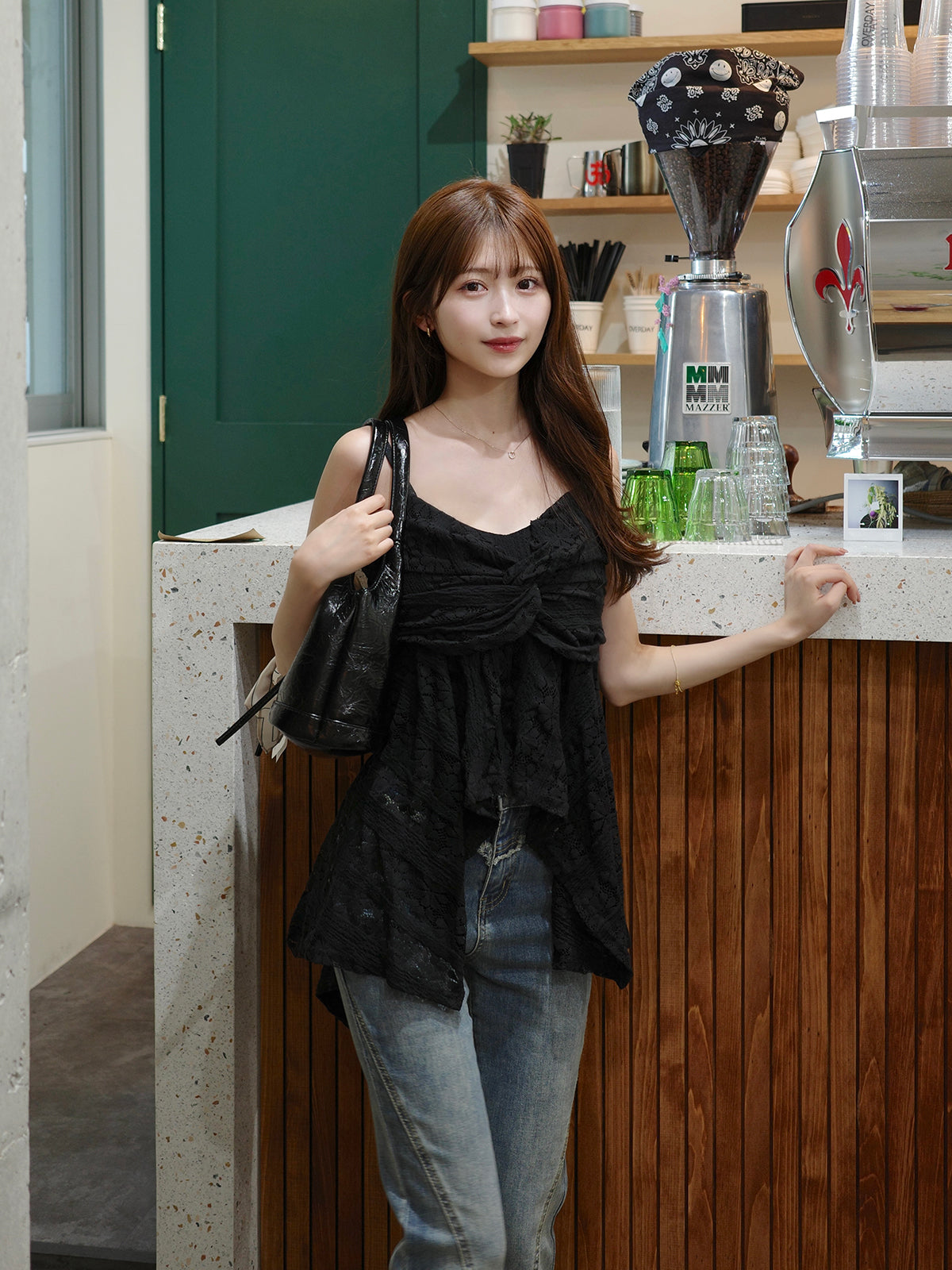 レースリボンキャミチュニック