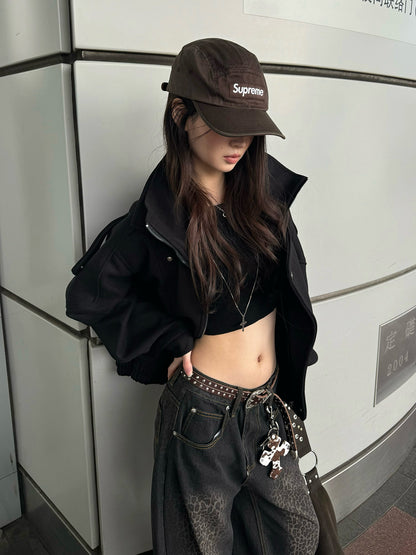 ダブルカラージップ2WAYコート