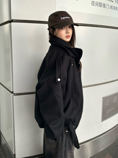 ダブルカラージップ2WAYコート