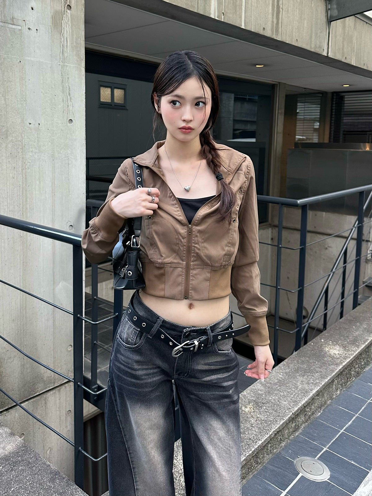 コンパクトジップショートジャケット