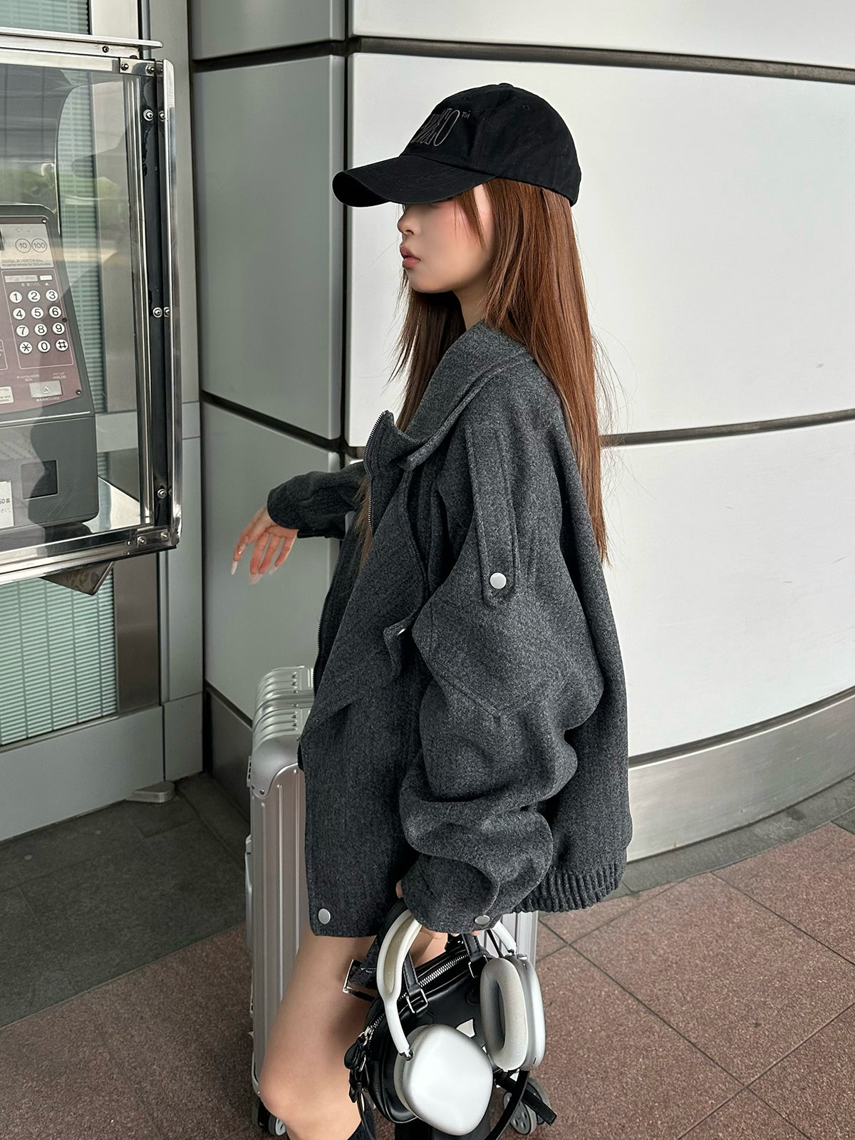 ダブルカラージップ2WAYコート