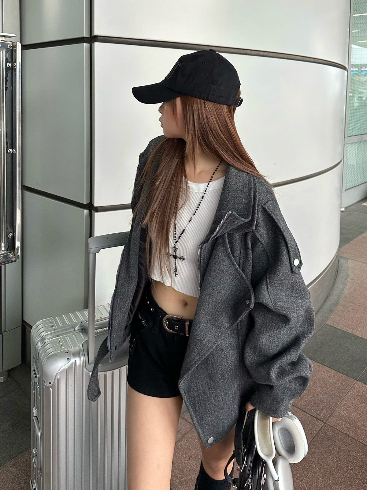 ダブルカラージップ2WAYコート