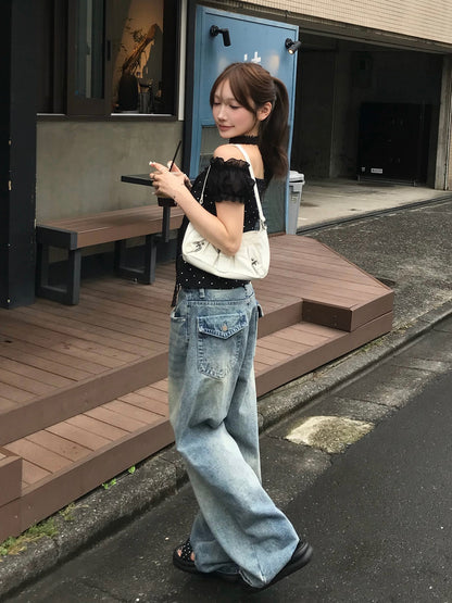 レースタイリボンドットカットソー