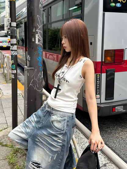 グラフィックスタッズタンクトップ