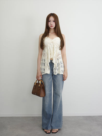 レースリボンキャミチュニック