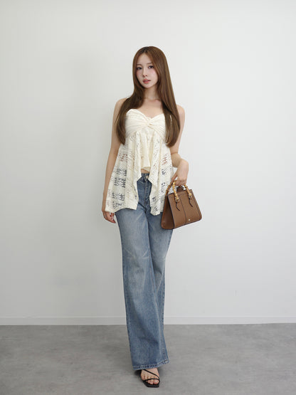 レースリボンキャミチュニック