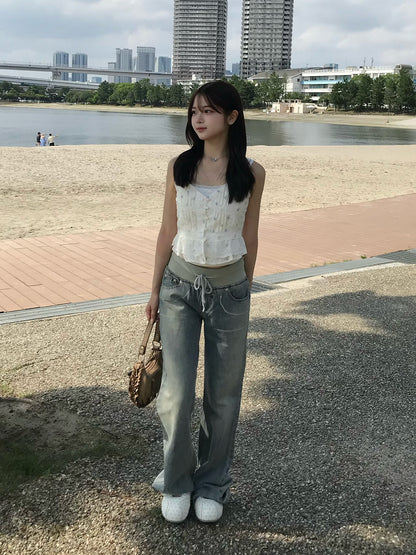 レイヤードフラワーレースキャミソール