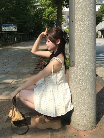 タックフレアフラワーキャミソール