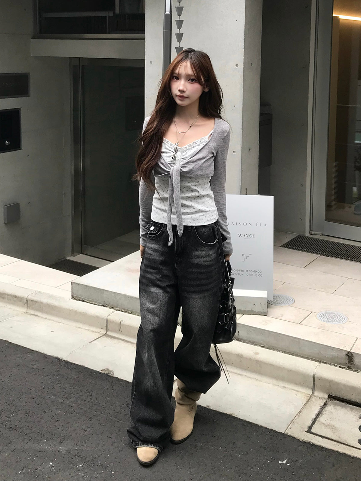 フロントタイボレロドッキングカットソー