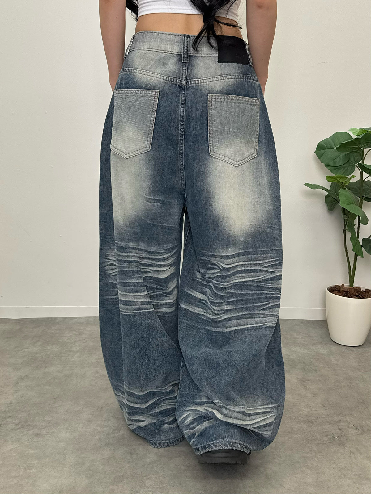 スンネイ 18AW タトゥープリントウォッシュドデニムワイドパンツ ウォッシュダメージカーブワイドデニムパンツ – ANDOR ONLINE