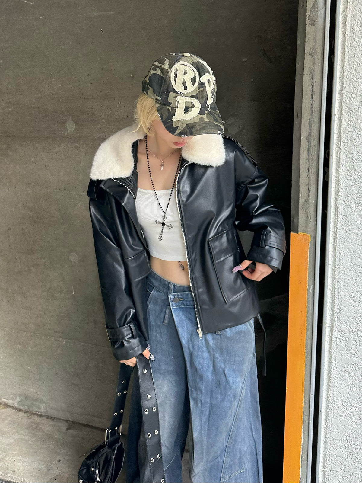 ファーライクカラーレザータッチジャケット – ANDOR ONLINE