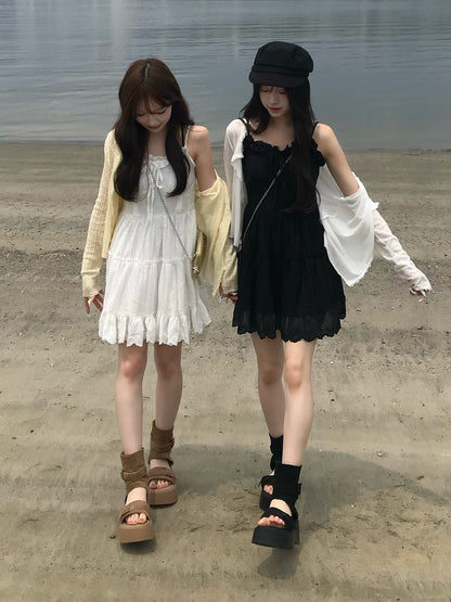 スエードライクベルトブーツサンダル