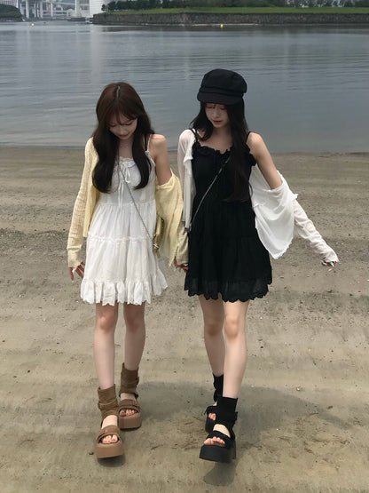 アイレットレースミニキャミワンピース