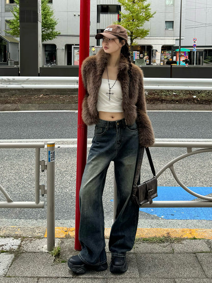 ファーライクスタンドショートブルゾン