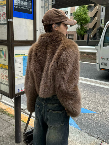 ファーライクスタンドショートブルゾン