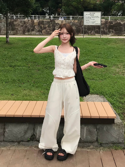 レイヤードフラワーレースキャミソール