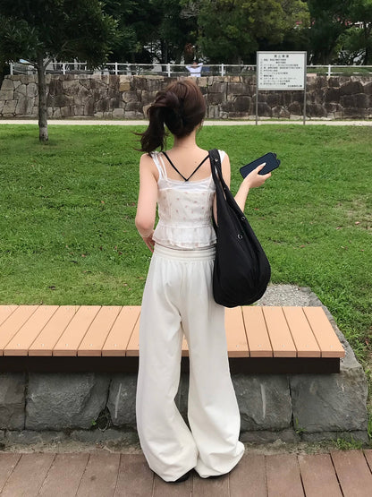 レイヤードフラワーレースキャミソール