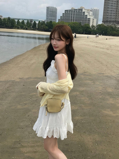 アイレットレースミニキャミワンピース