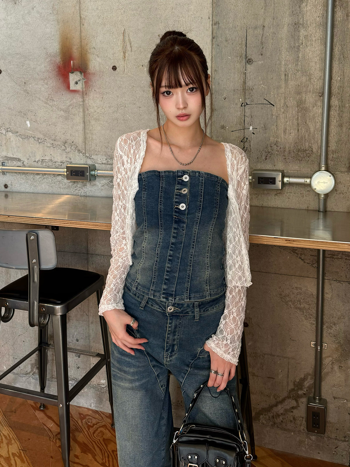 シアーレースメッシュボレロ