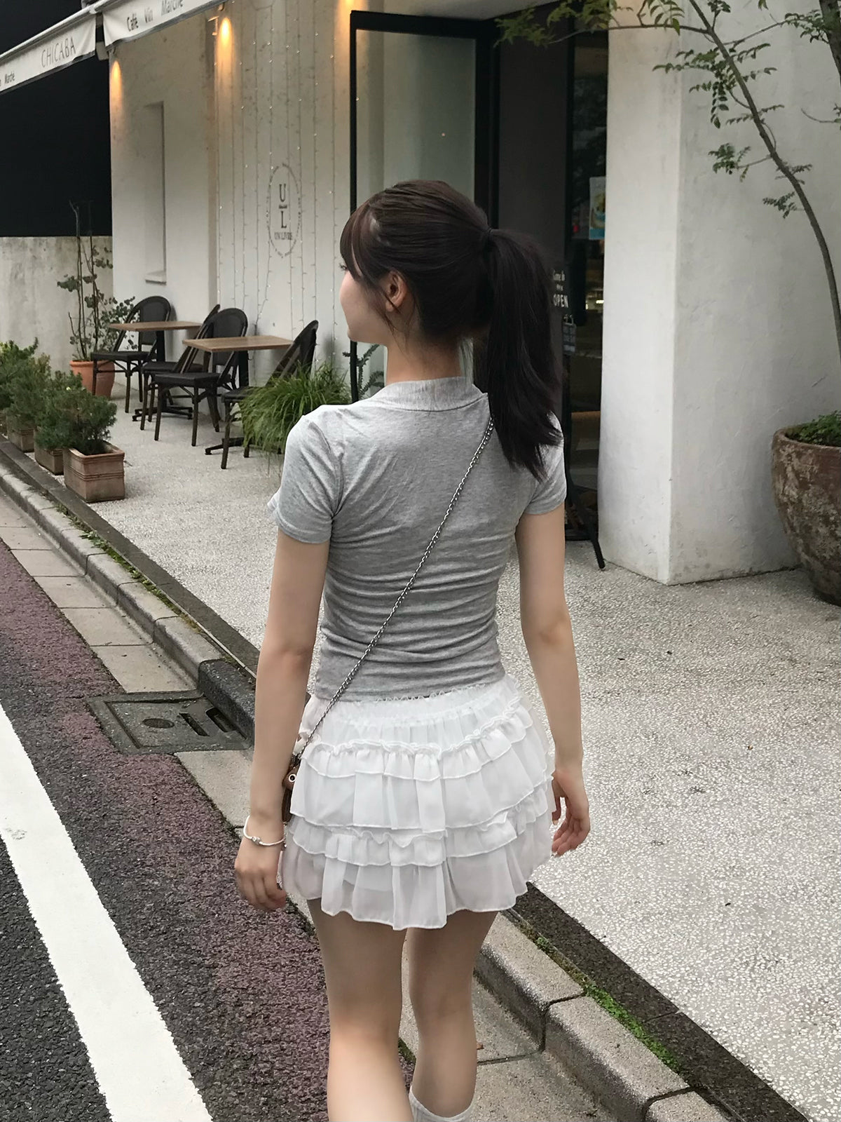 ボーダードットドッキングTシャツ