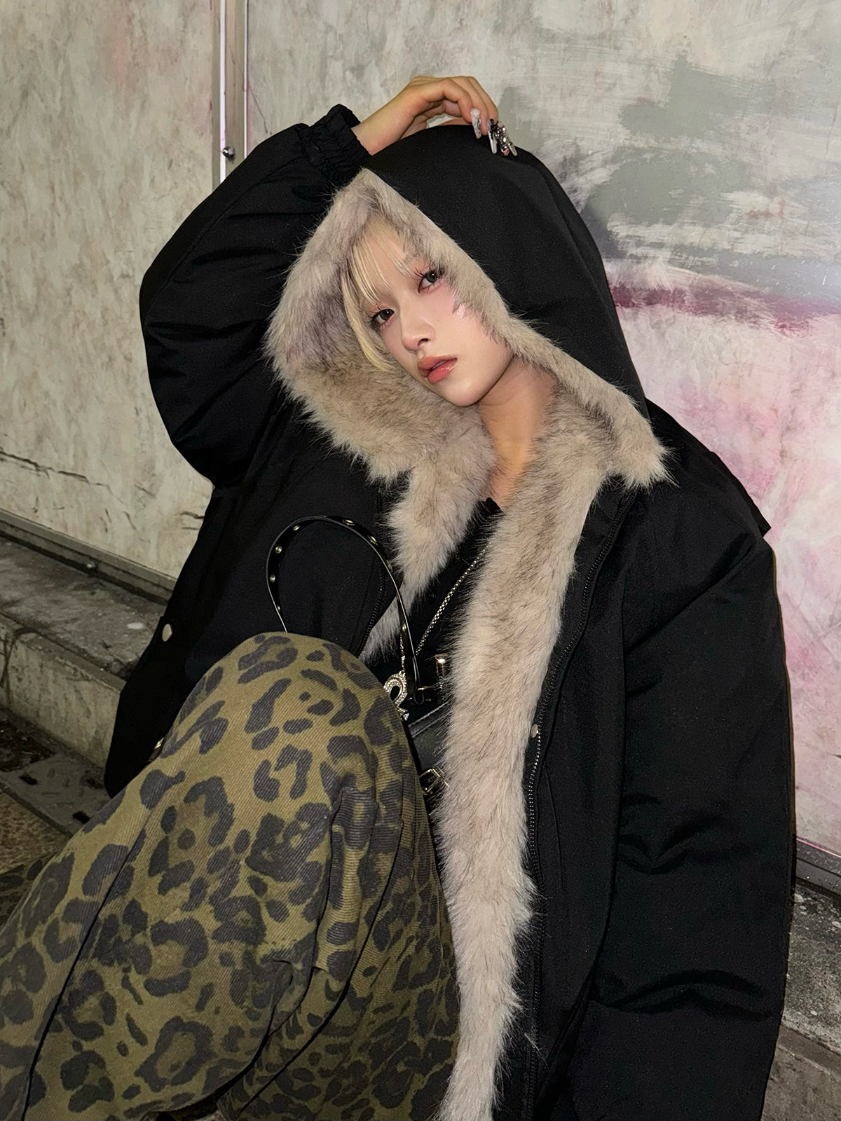 チルぬい  フードとお袖のチェックが可愛い！　フードジャンパー チルぬい フードとお袖のチェックが可愛い！ フードジャンパー チル